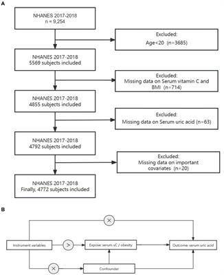 Relationship between serum vitamin C and serum uric acid in people with different BMIs: results from the NHANES 2017–2018 and Mendelian randomization study